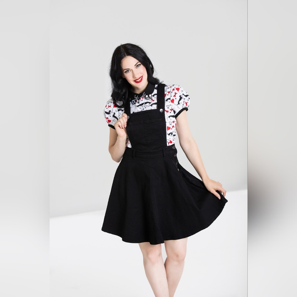NWT Hell Bunny Dakota Pinafore Dress